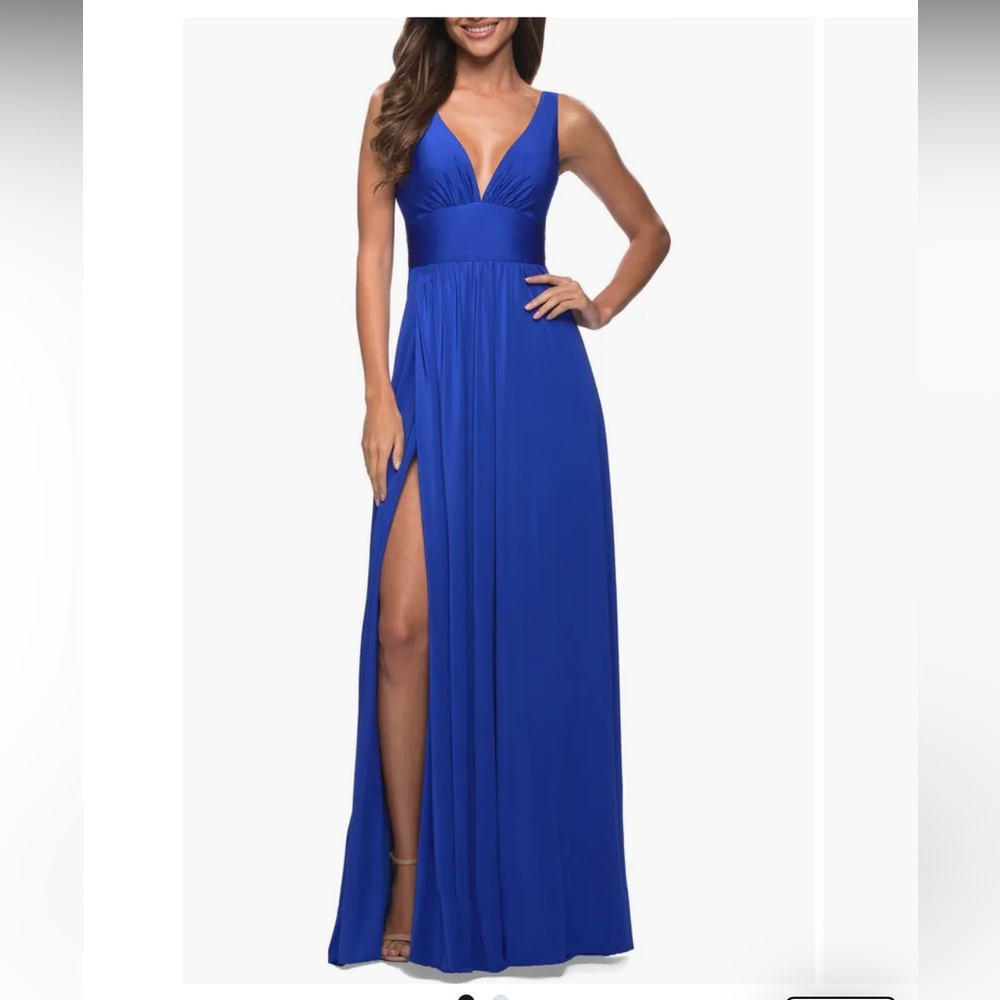 La Femme Simply Timeless Empire Waist Gown - Picture 1 of 5